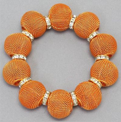 Bracelet Orange Mesh Stretch